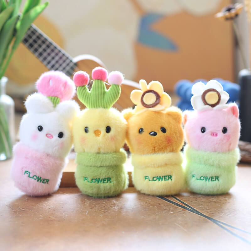 Cute cute flower pot doll keychain