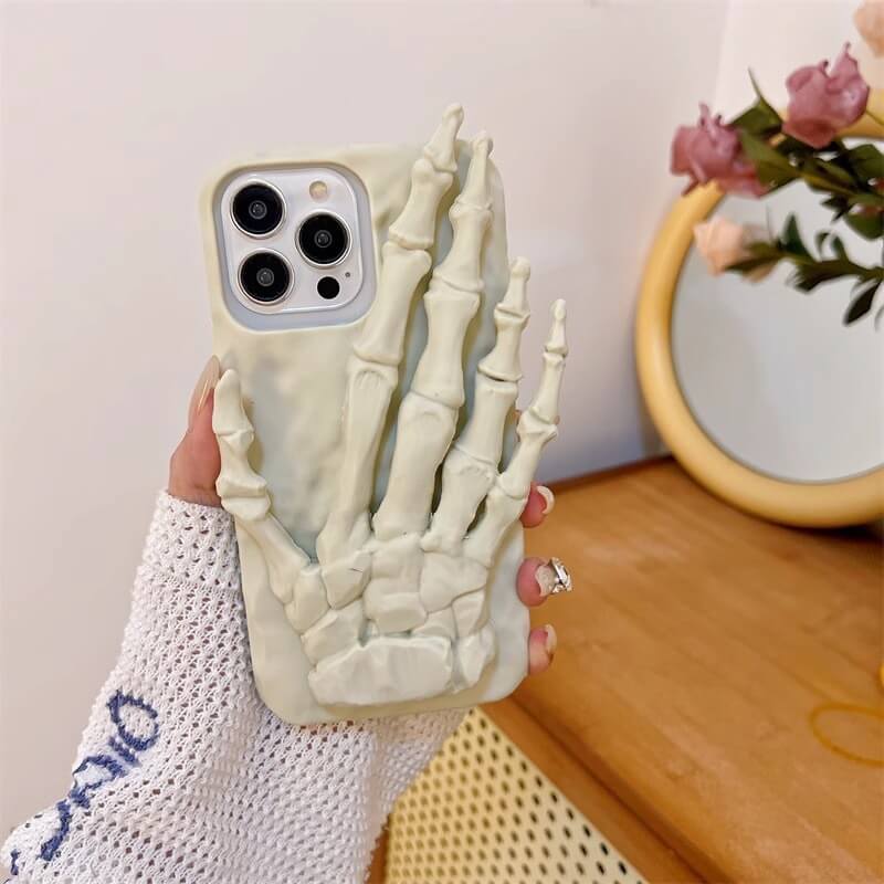 Halloween Spooky Skeleton Hand Phone Case Stand