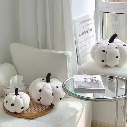 Halloween Polka Dot Pumpkin Pillow