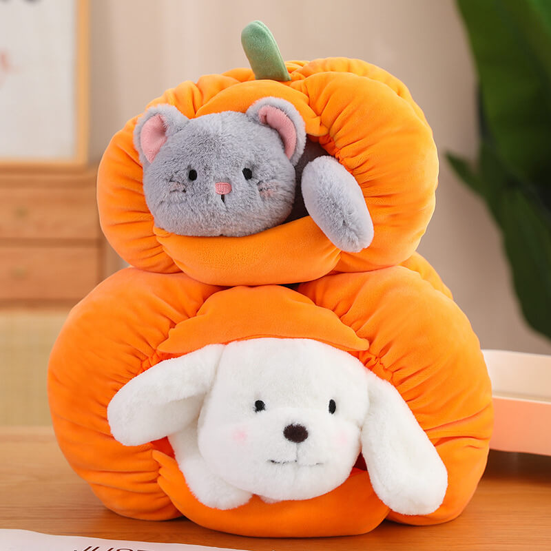 Cute Pumpkin Cat Litter Dog Kennel Plush Dolls