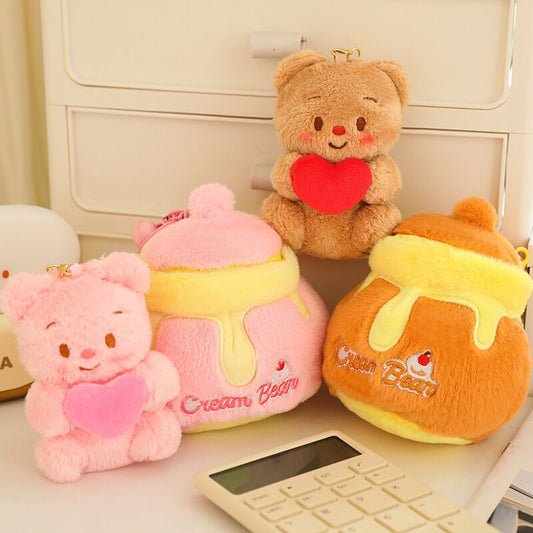 Honey Pot Love Bear Plush Doll Pendant