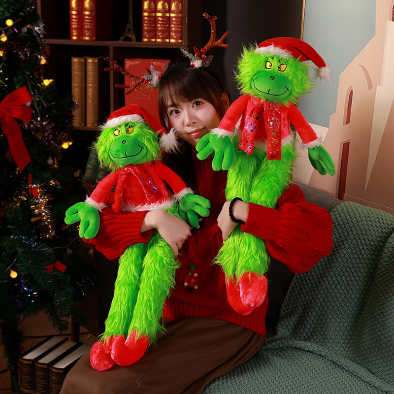 Christmas green monster grinch plush toy