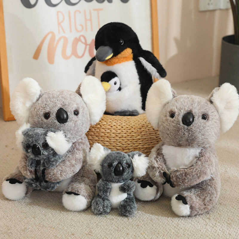 Mother and child animal series penguin koala dolls