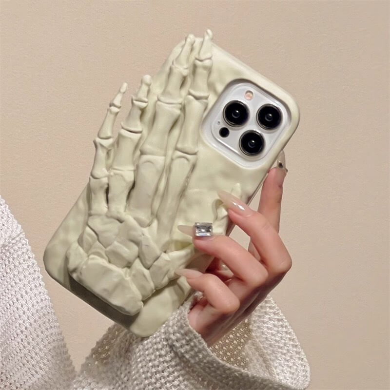 Halloween Spooky Skeleton Hand Phone Case Stand