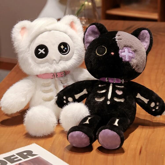 Halloween Glow-in-the-Dark Skeleton Cat Dolls