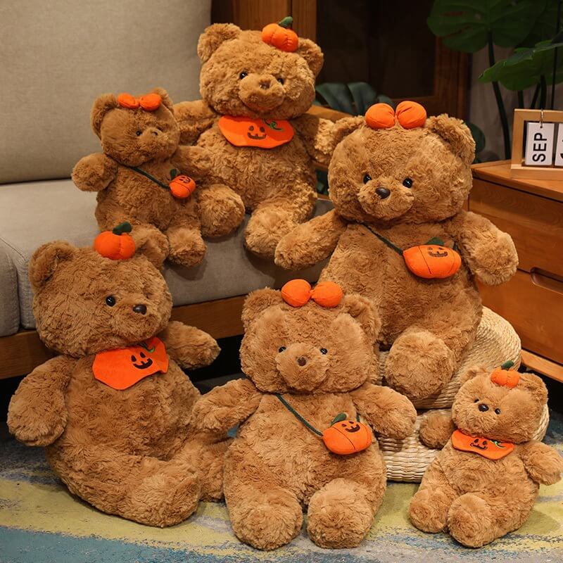 Halloween Pumpkin Coffee Bear Plush Toys