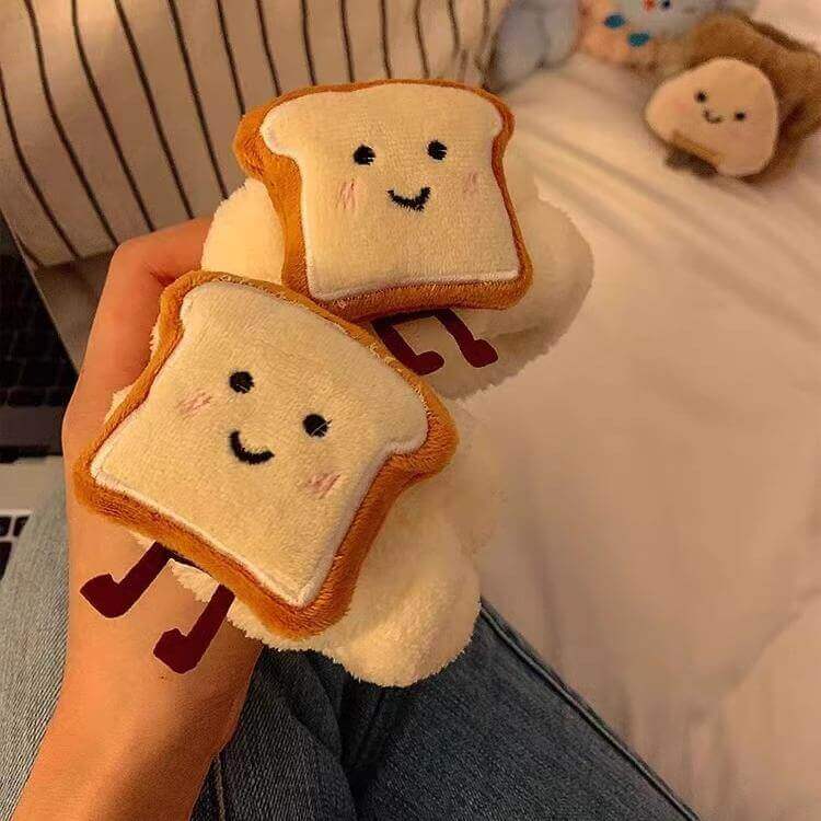 Cute Cheese Toast Wash Wristband Hair Tie