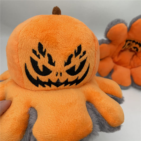 Halloween Flip Pumpkin Octopus Plush Dolls