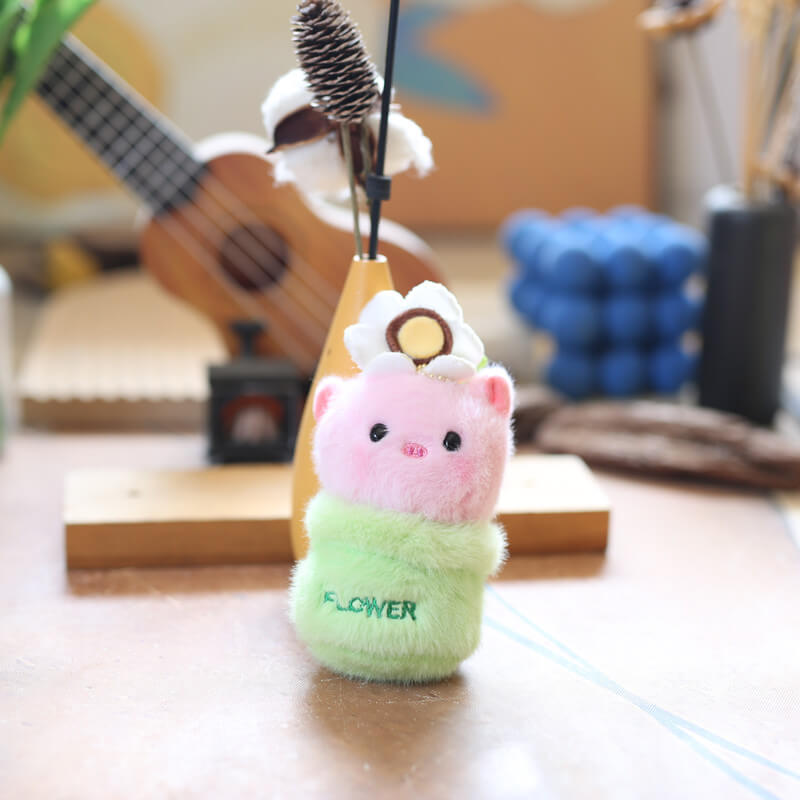 Cute cute flower pot doll keychain