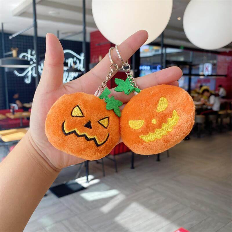 Creative Halloween small pumpkin head plush pendant