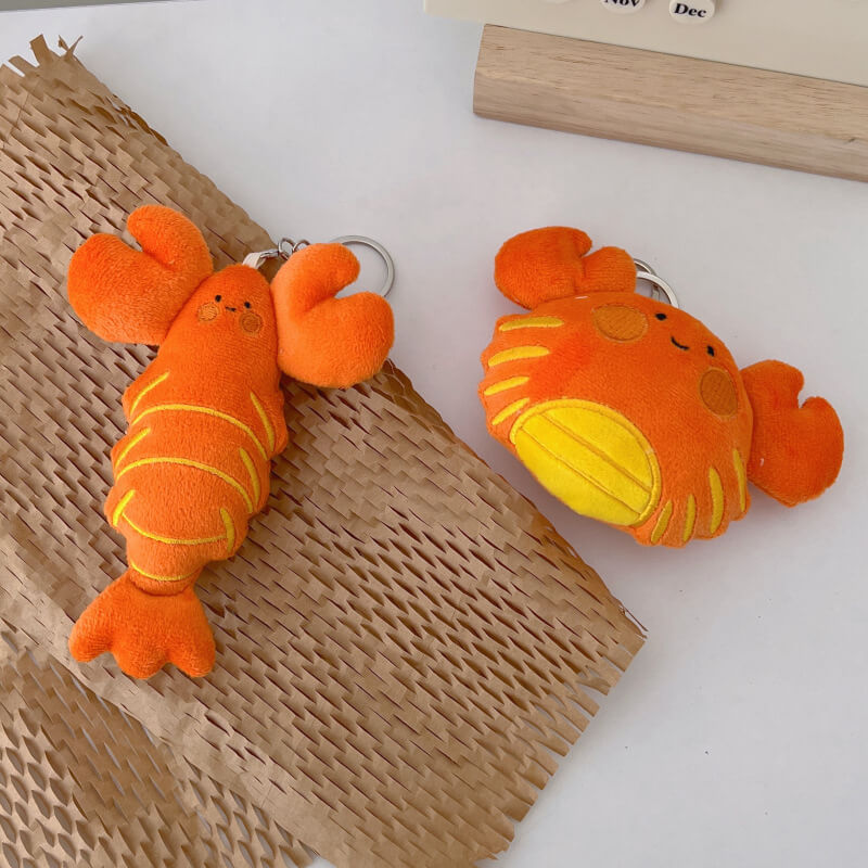 Crab lobster pendant plush toy keychain