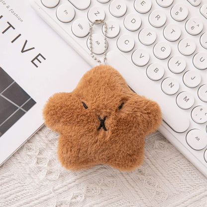 Kapybara Star Squeaker Plush Pendant