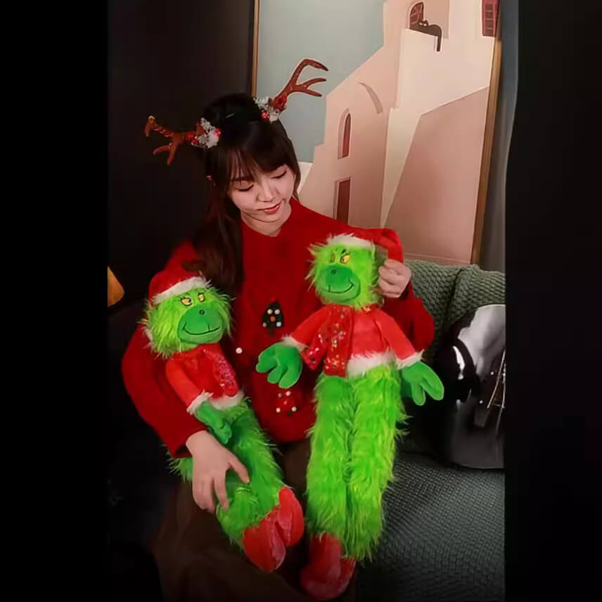 Christmas green monster grinch plush toy