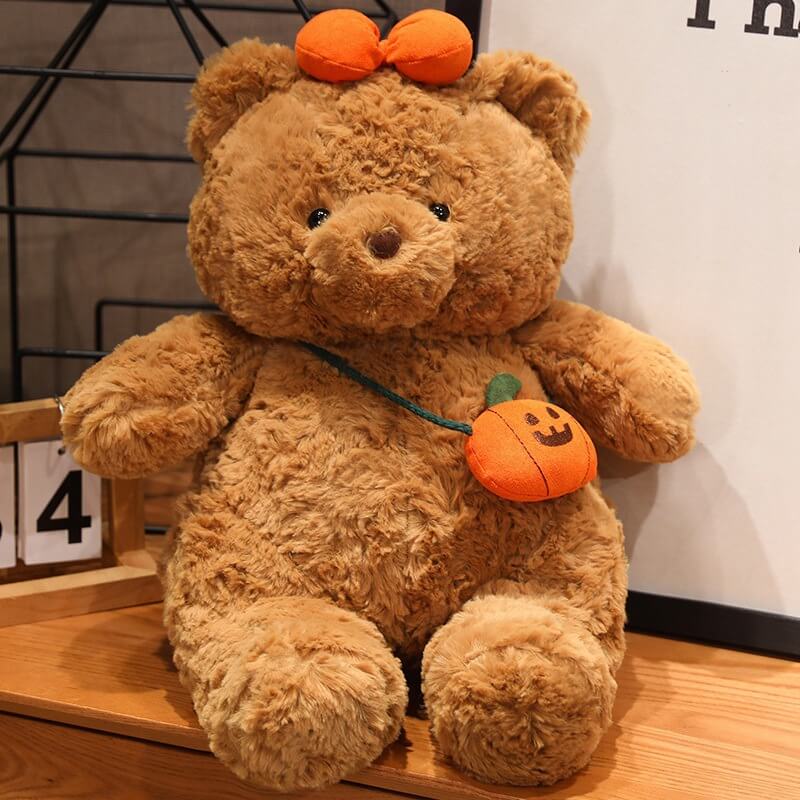 Halloween Pumpkin Coffee Bear Plush Toys