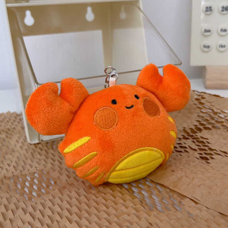 Crab lobster pendant plush toy keychain