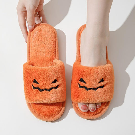 Halloween Home Outdoor Fuzzy Slippers