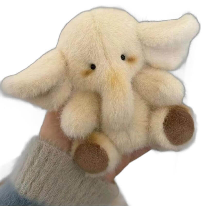 Cream Color Big Ears Elephant Plush Doll