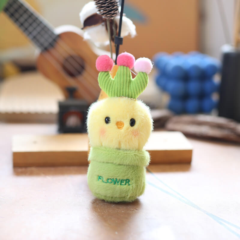 Cute cute flower pot doll keychain