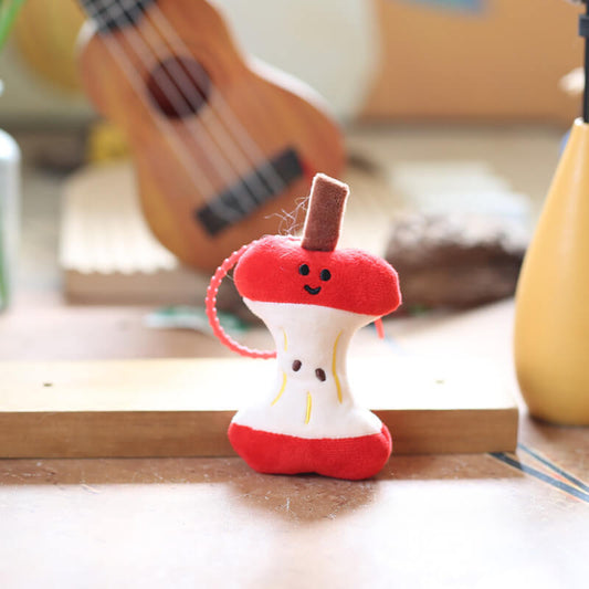 Apple Core Charm Plush Keychain