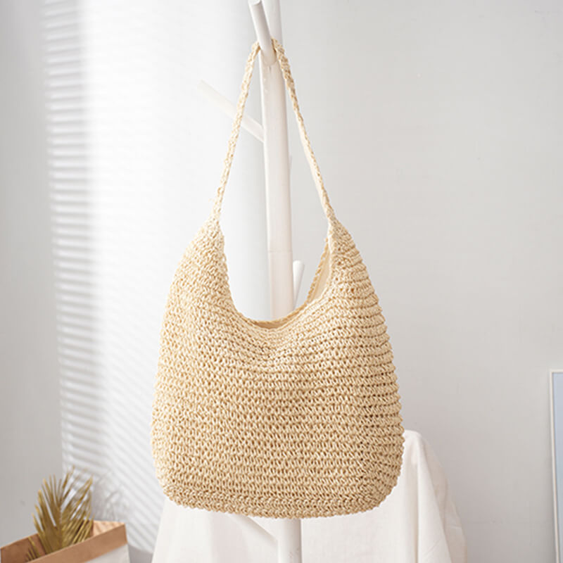 Large Capacity Hand-Woven Beach Bag