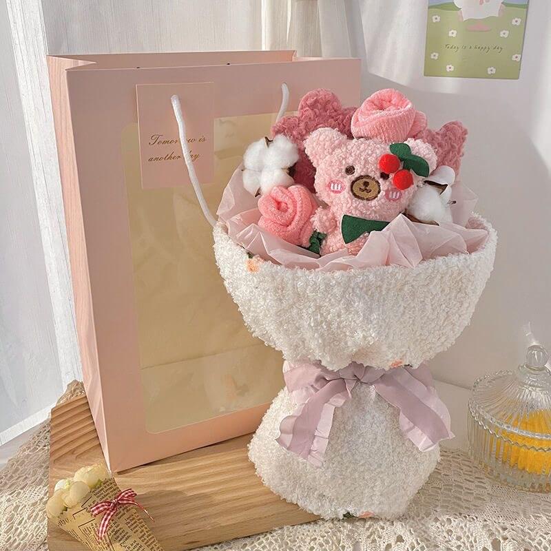 Cute Bear And Bunny Gift Bouquet