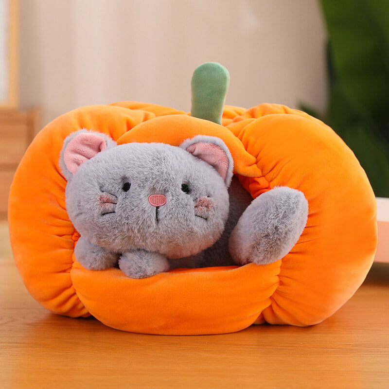 Cute Pumpkin Cat Litter Dog Kennel Plush Dolls