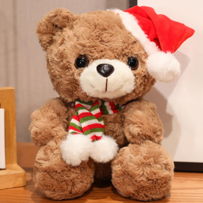 Christmas Cute Plush Scarf Teddy Bear Dolls