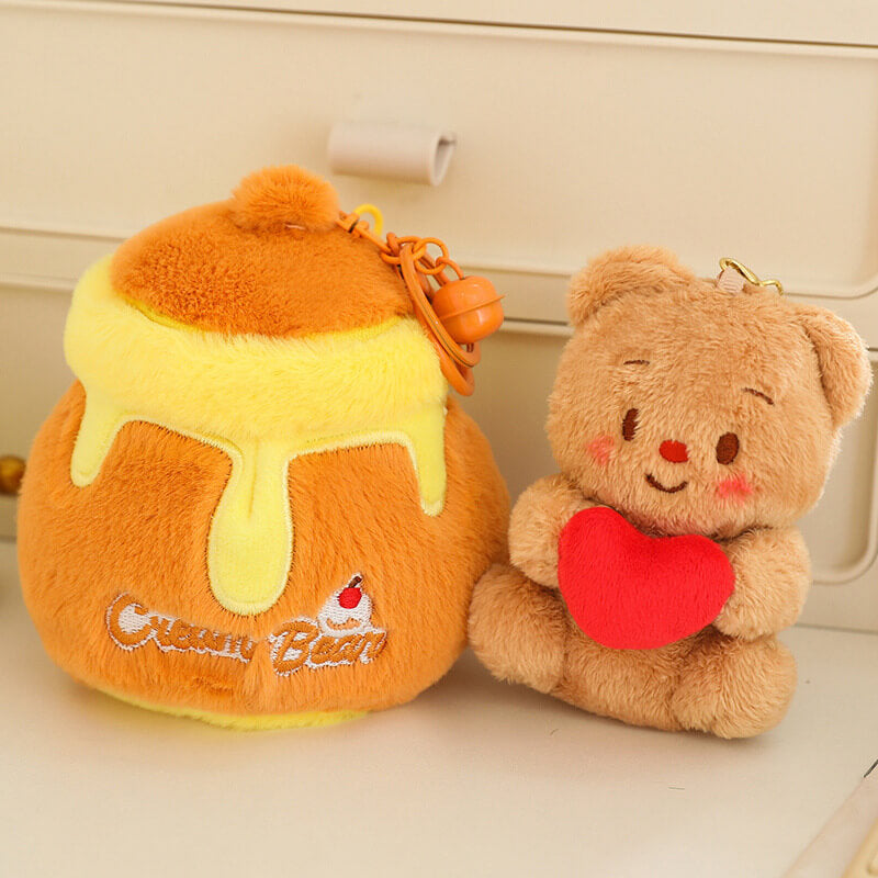 Honey Pot Love Bear Plush Doll Pendant