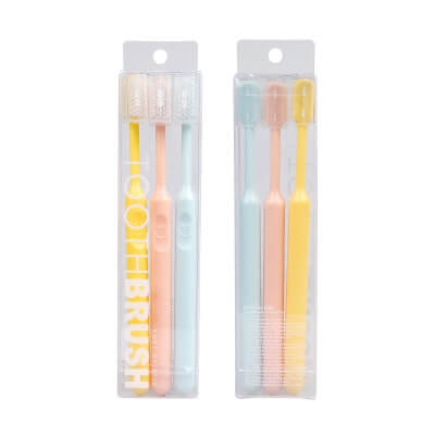 3pcs Cute Soft Bristle Smiley Toothbrush