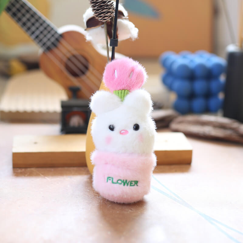 Cute cute flower pot doll keychain