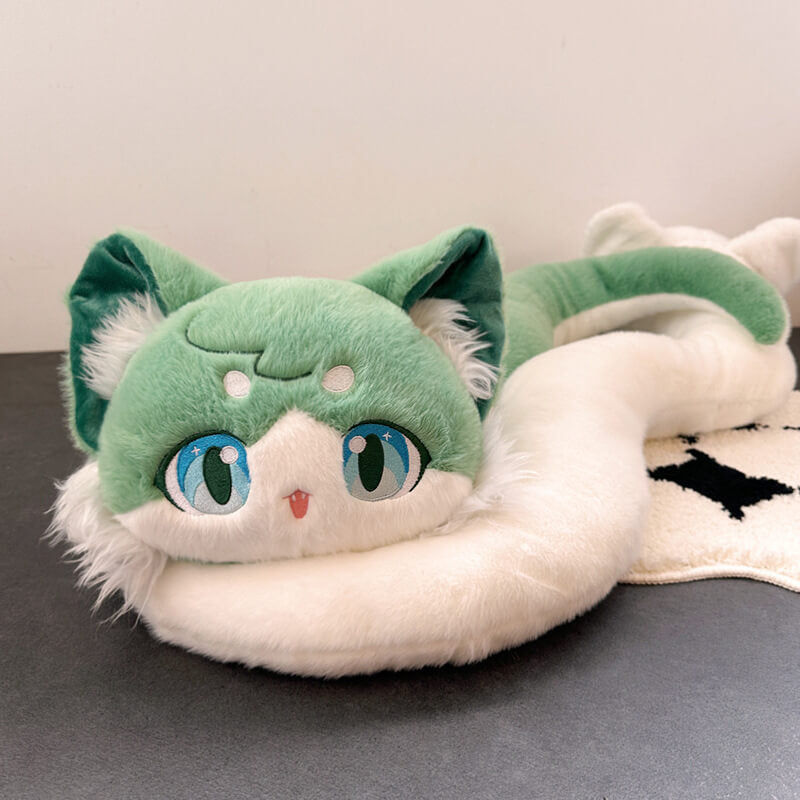 Creative Cat Head And Snake Body Plush Doll