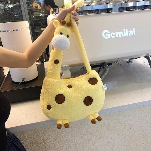 Cute Giraffe Plush Crossbody Bag