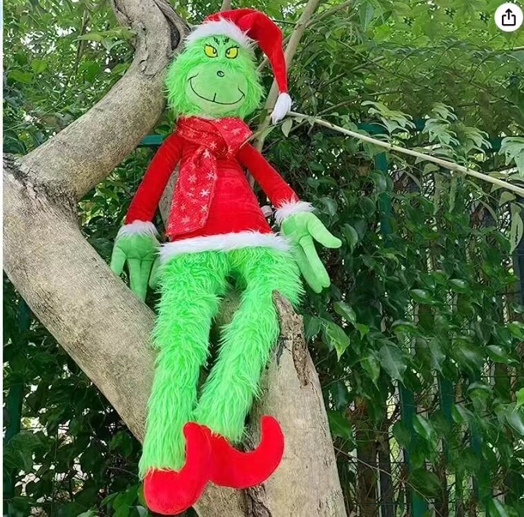 Christmas green monster grinch plush toy