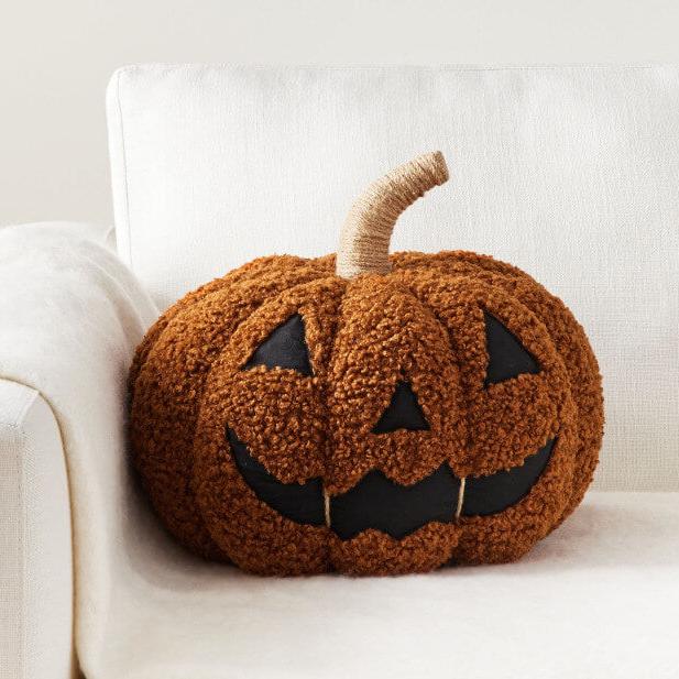 Halloween Cat Brown White Pumpkin Plush Pillow Toys