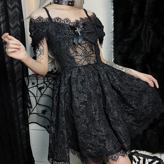 Halloween Dark Gothic Short Dresses