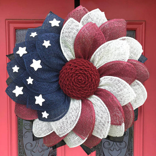 American Independence Day Decoration Red White Blue Wreaths Door Hange