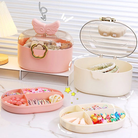 Cute Cartoon Stickers Hair Accessories Storage Box