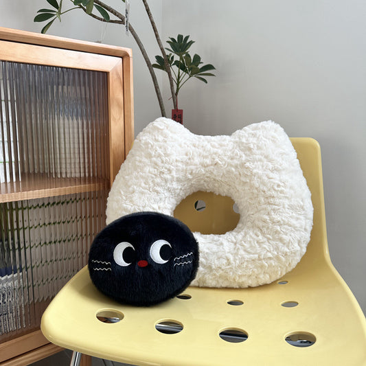 Cute Cat Head  Cushion Home Round Chair Cushion
