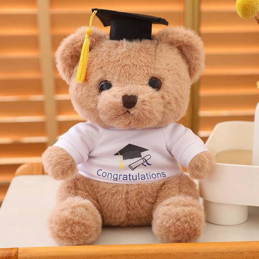 Cute Dr Hat Bear Graduation Plush Toy