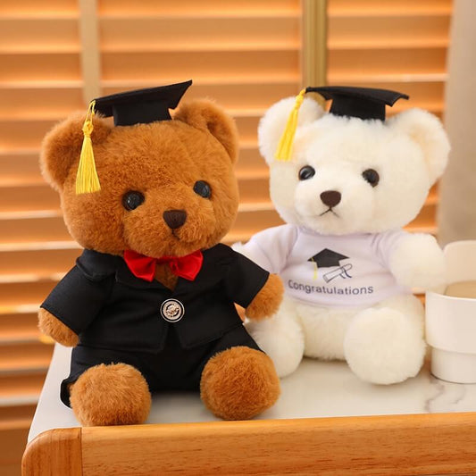 Cute Dr Hat Bear Graduation Plush Toy