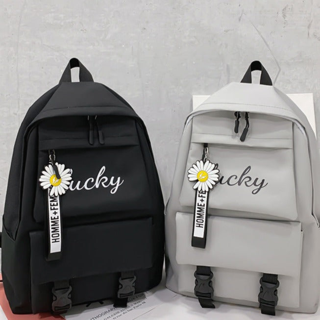 Letters Clash Color Backpack Four-piece Set