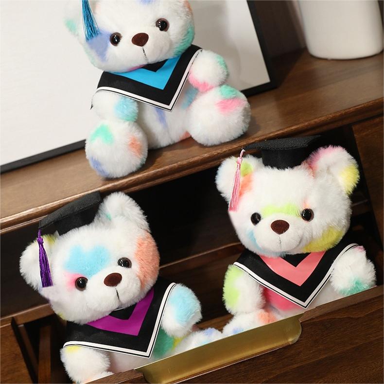 Hot Sale Dyed Graduation Gift Dr. Bear Plush Doll (Can be customized)