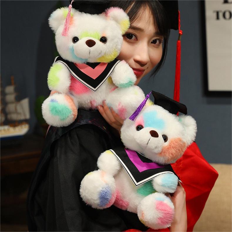 Hot Sale Dyed Graduation Gift Dr. Bear Plush Doll (Can be customized)