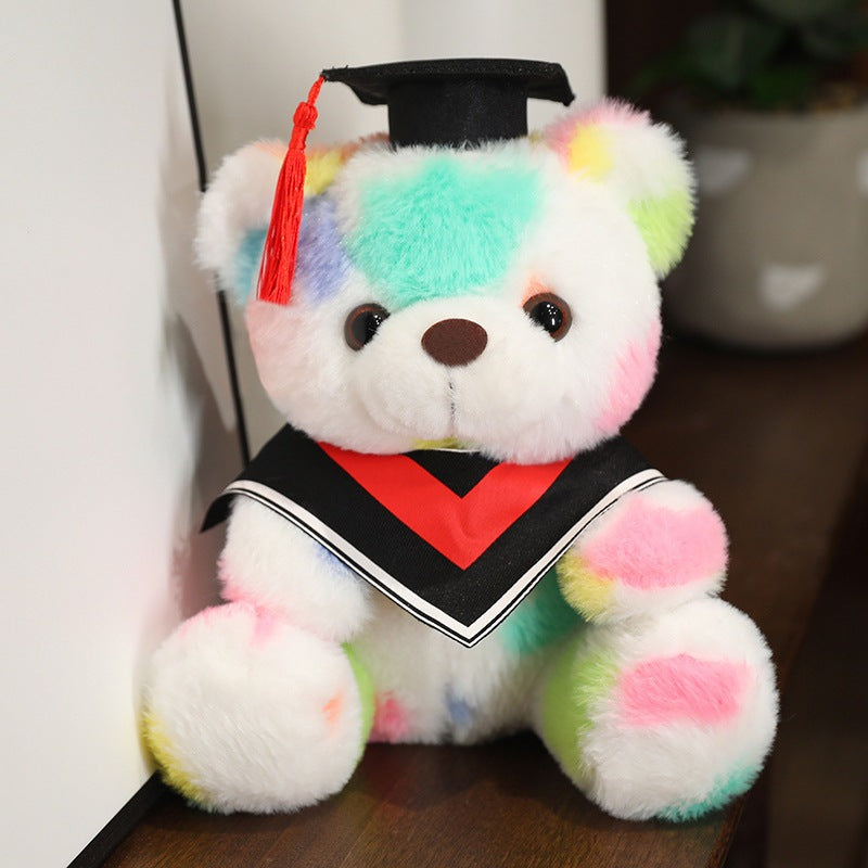 Hot Sale Dyed Graduation Gift Dr. Bear Plush Doll (Can be customized)