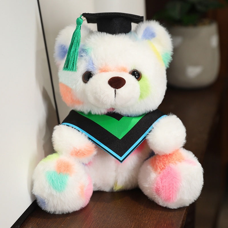 Hot Sale Dyed Graduation Gift Dr. Bear Plush Doll (Can be customized)