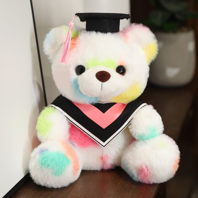 Hot Sale Dyed Graduation Gift Dr. Bear Plush Doll (Can be customized)