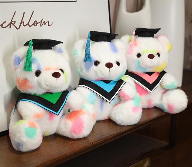 Hot Sale Dyed Graduation Gift Dr. Bear Plush Doll (Can be customized)