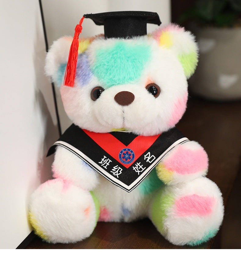 Hot Sale Dyed Graduation Gift Dr. Bear Plush Doll (Can be customized)