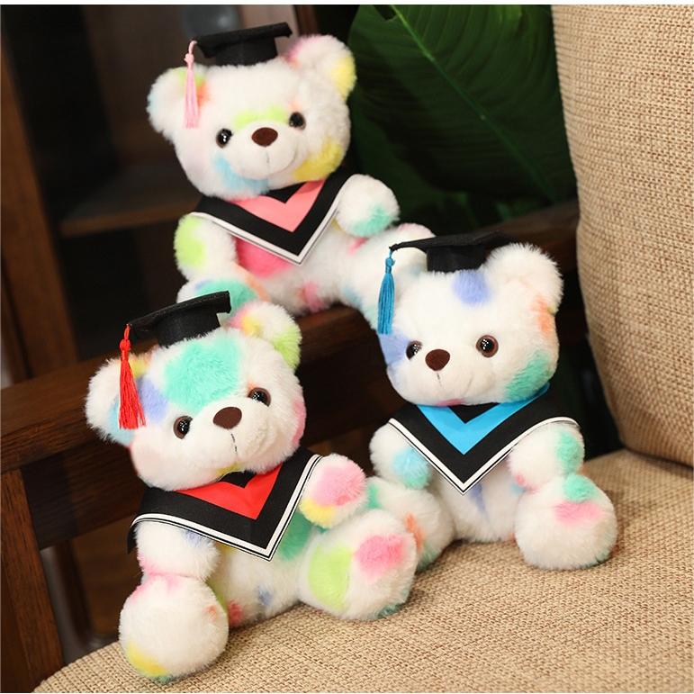 Hot Sale Dyed Graduation Gift Dr. Bear Plush Doll (Can be customized)