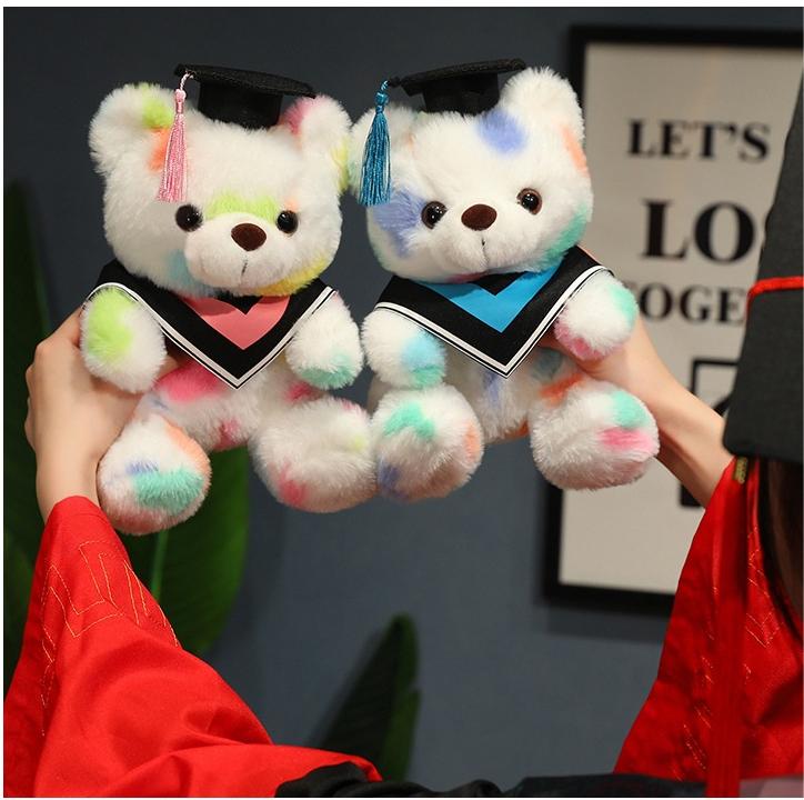 Hot Sale Dyed Graduation Gift Dr. Bear Plush Doll (Can be customized)